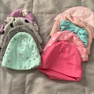 Baby girl lot of hats